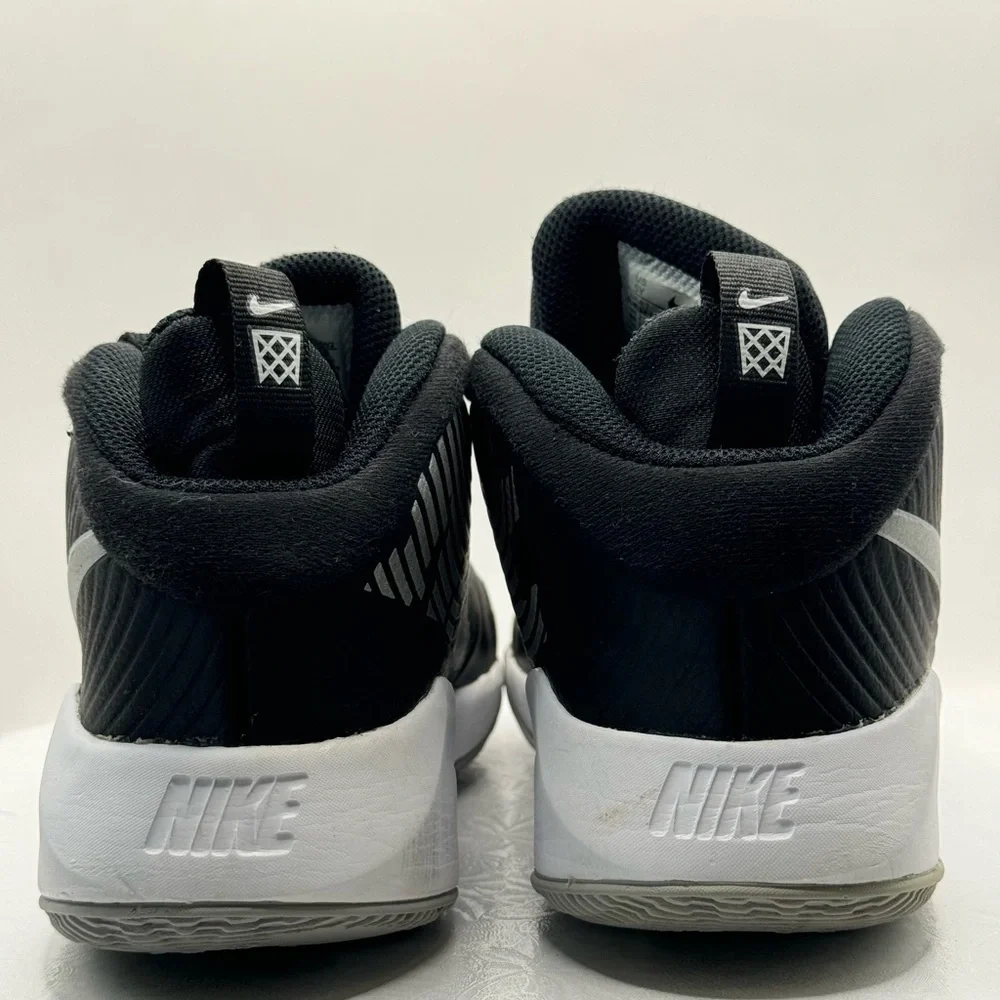 Nike Team Hustle D9 in Black, Silver,‎ and Grey Wolf AQ4224-001 Boys Siz…